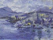 Lovis Corinth Lake Lucerne in the afternoon painting